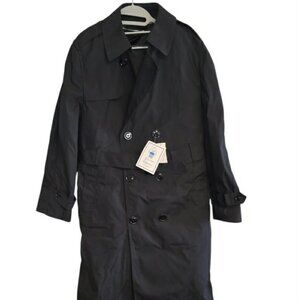 Defense Logistics Agency Garrison Collection Trench Coat Black 40R Made in USA